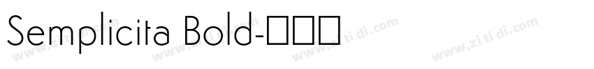 Semplicita Bold字体转换